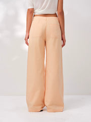 Our Stage: 100% cotton, skin friendly, breathable, sweat absorbing, lightweight, cool, medium low waist, paper like cotton, loose straight leg pants