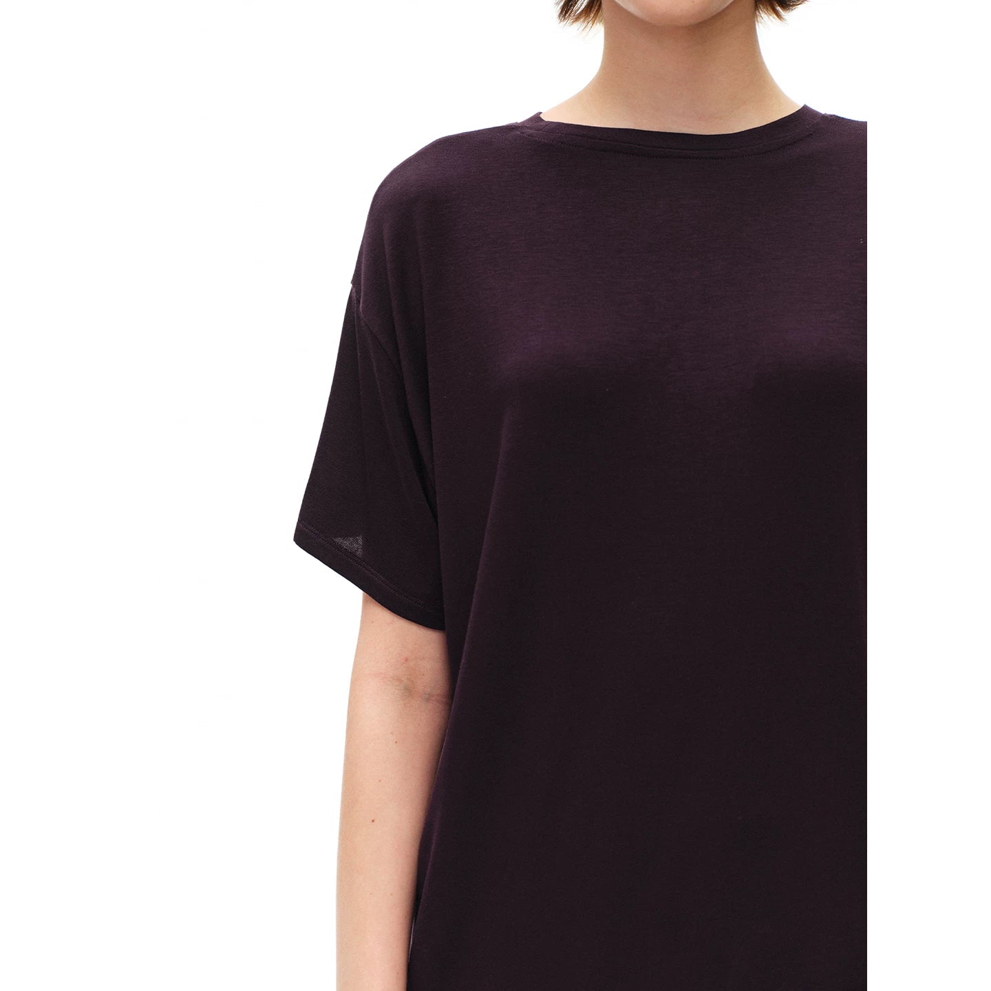 Our Stage: Lyocell Wool Skin friendly, Breathable, Off Shoulder Classic, Versatile, Loose, Slimming Summer Short Sleeve T