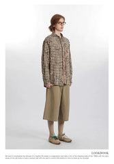 HeyHenry Color Block Plaid Pocket Long Sleeve Shirt