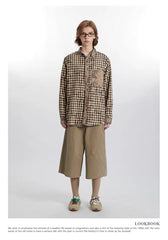 HeyHenry Color Block Plaid Pocket Long Sleeve Shirt