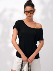 Our Stage: Skin friendly, smooth, front shoulder, slanted shoulder, can be worn with a smile collar, thin and loose fitting cover shirt, short sleeved T-shirt