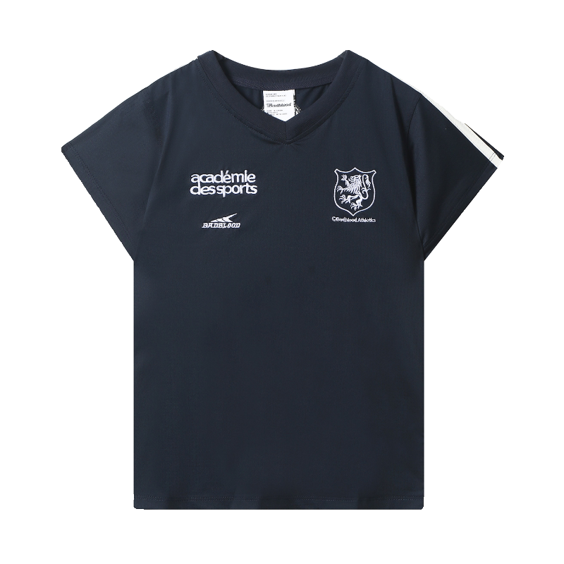 Badblood Women's Vintage V-Neck Cropped Jersey T-Shirt