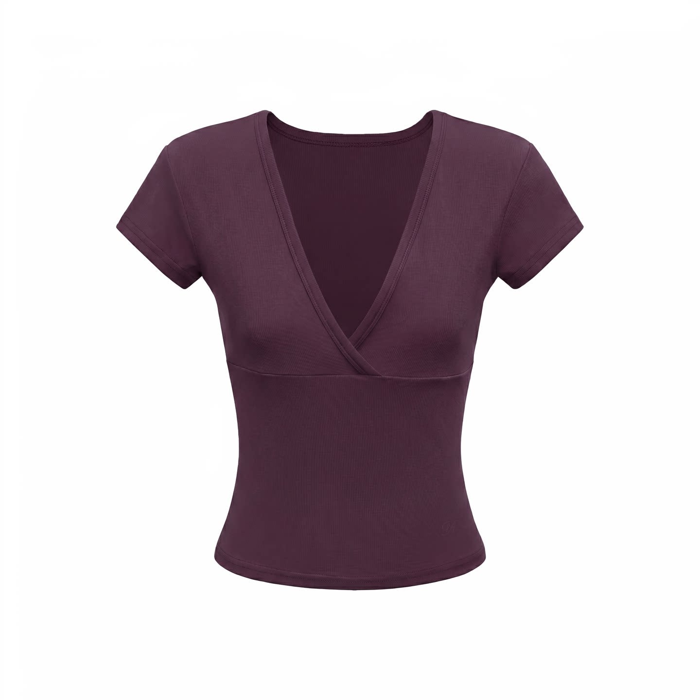 HeyHenry Women's Deep V-Neck Fitted Short Sleeve T-Shirt
