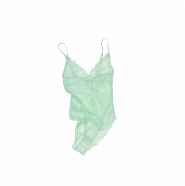 1JINN STUDIOWomen's Lace Mesh Cami Bodysuit
