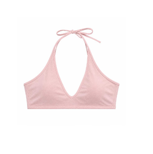 Women's Halter Neck Open Back Ribbed Tank Top